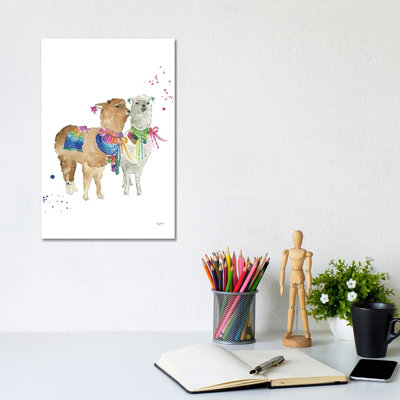 Drama Llama 1 Piece Wrapped Canvas Painting