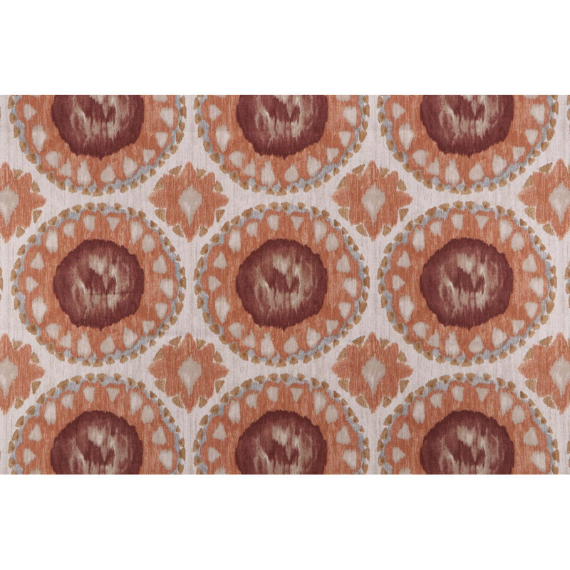 Housse de coussin Burnt Orange Medallion, Carré 17 po