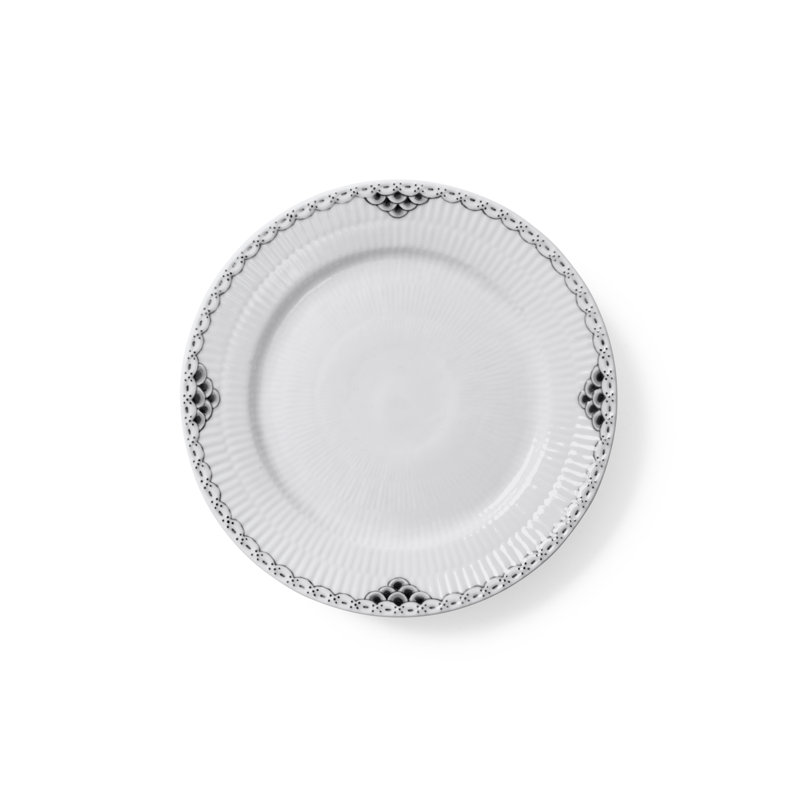 Black Lace Appetizer Plate 7.48"