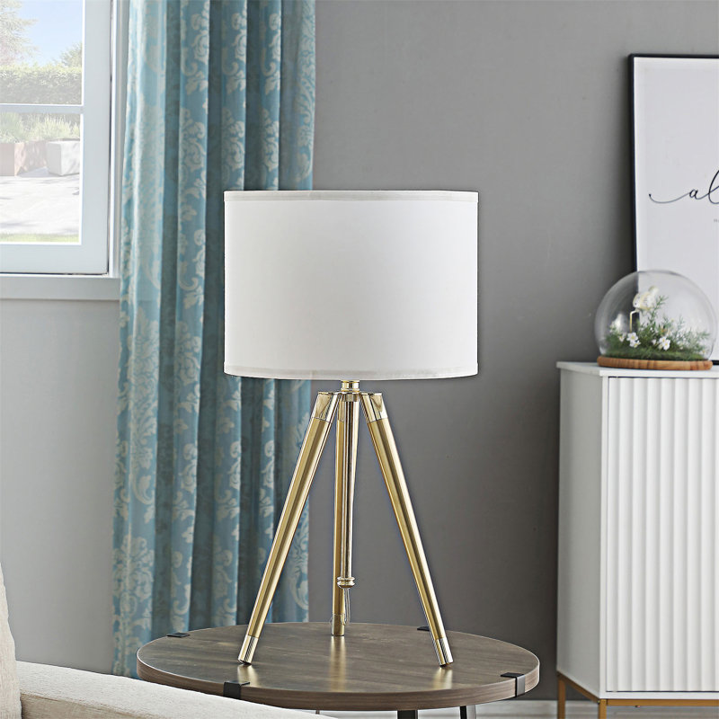 Lampe de table trépied réglable avec DEL, design élégant et lumière douce