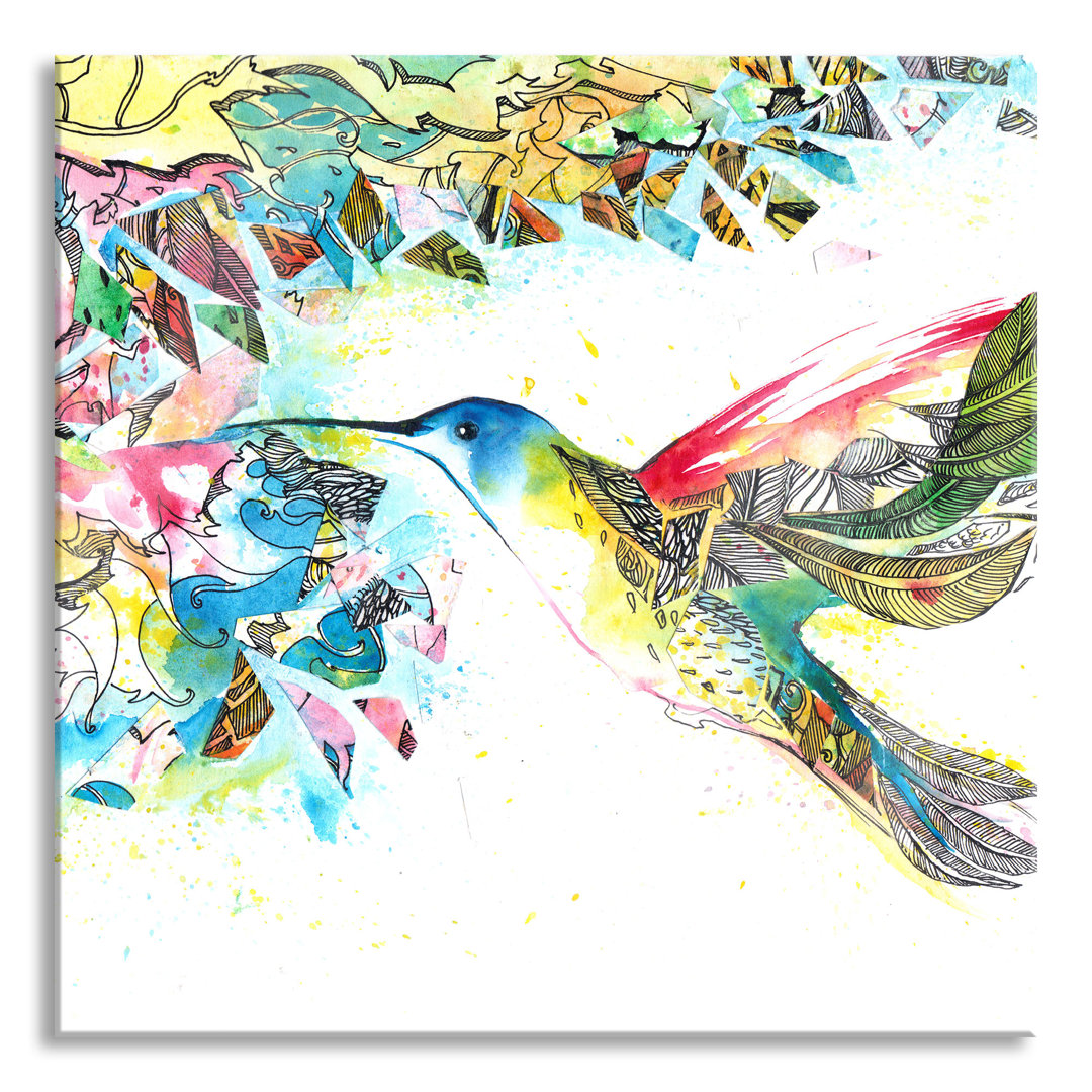 Glasbild Kolibri