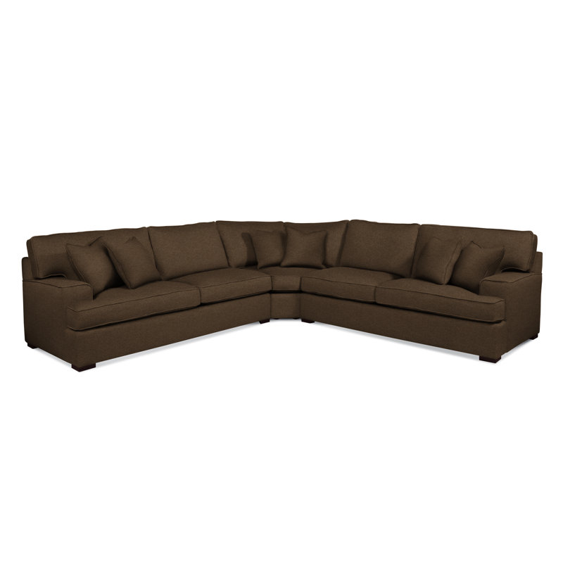 Sadie L-Sectional, Java Finish, Elite Chocolate; 0321-72