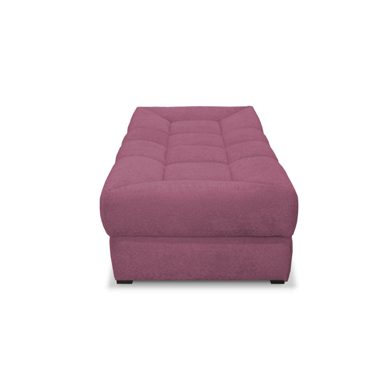 Upholstered Chaise Lounge, Dark Pink