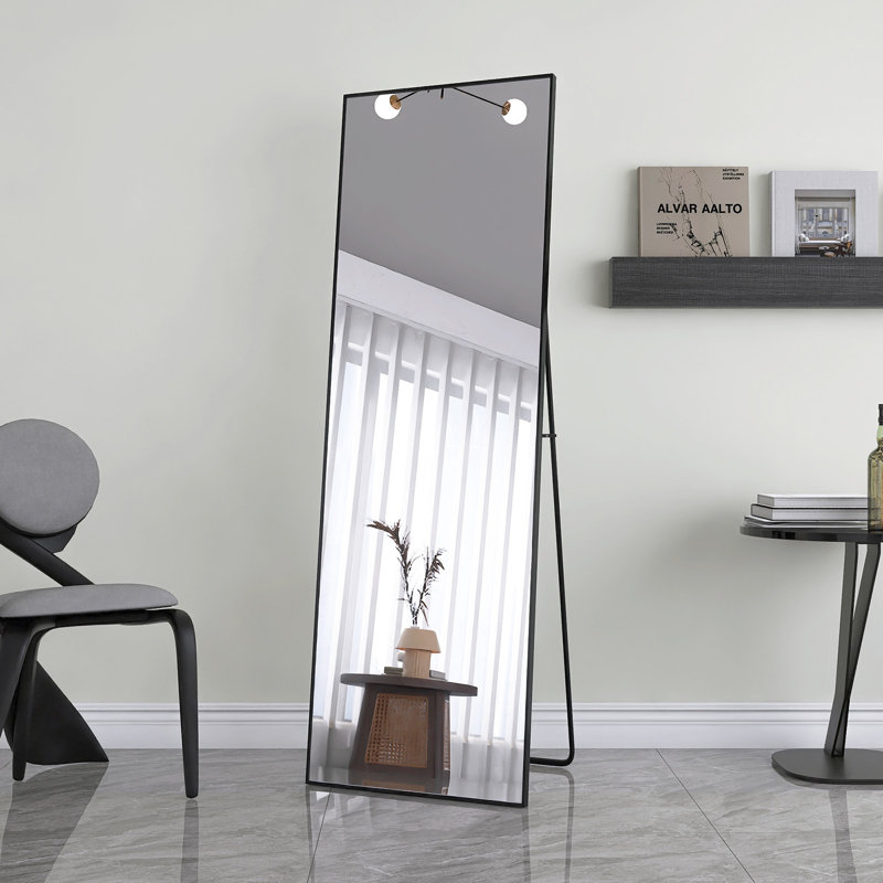 Metal Rectangle Mirror, Black