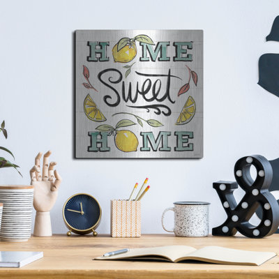 Art mural en métal Luxe "Lemonade Stand 3" par Anne Tavoletti, 24 po x 24 po