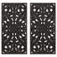 Décoration murale en bois vieilli 2 - motif de fleurs de lotus de couleur bronze d'intérieur l 15,75 po x H 31,5 po x P 0,59 po