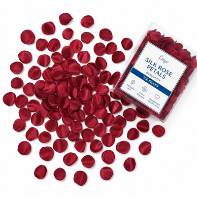 800 Pcs Rose Petals for Wedding Confetti, Flower Girl Basket, Bridal Shower Party, Table Scatter, Aisle Decor, DIY Crafts, Wine Red