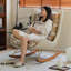 Chaise berçante moderne rembourrée