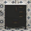 Ensemble de meuble-lavabo 30 po avec lavabo, meuble de rangement pour salle de bain avec porte à fermeture douce, 3 tiroirs et plateau amovible-115165619