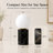11.5" Modern Natural Black Marble Table Lamp with Milky Glass Globe Shade-1773578284