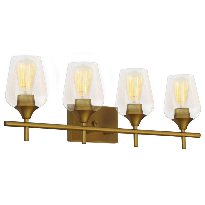 2 - Light Dimmable Vanity Light, Gold, 4
