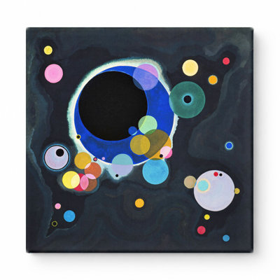 Plusieurs cercles (1926) - art mural carré sur toile