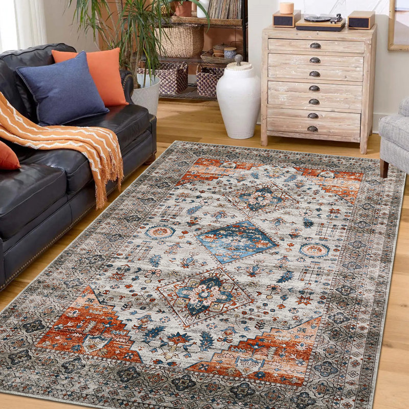 Tapis Dametre avec envers antidérapant, Rectangle 8 pi x 10 pi