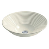 Turnings Ceramic Circular Vessel Bathroom Sink