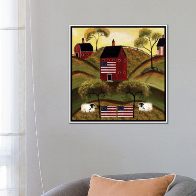 « 4th of July Sheep Red bar » par Cheryl Bartley-impression d’art graphique