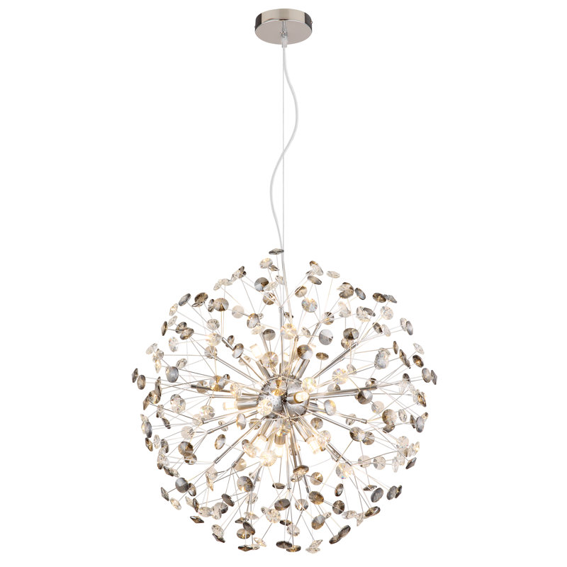 Funke - Light Pendant, Chrome, 100cm W x 60cm D, 9