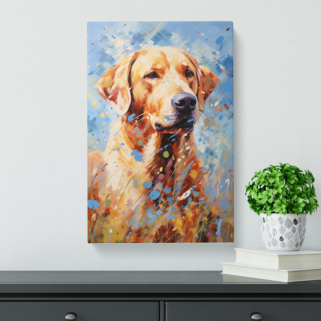 Labrador Retriever Impressionism No.2 - Art Prints - Wrapped Canvas