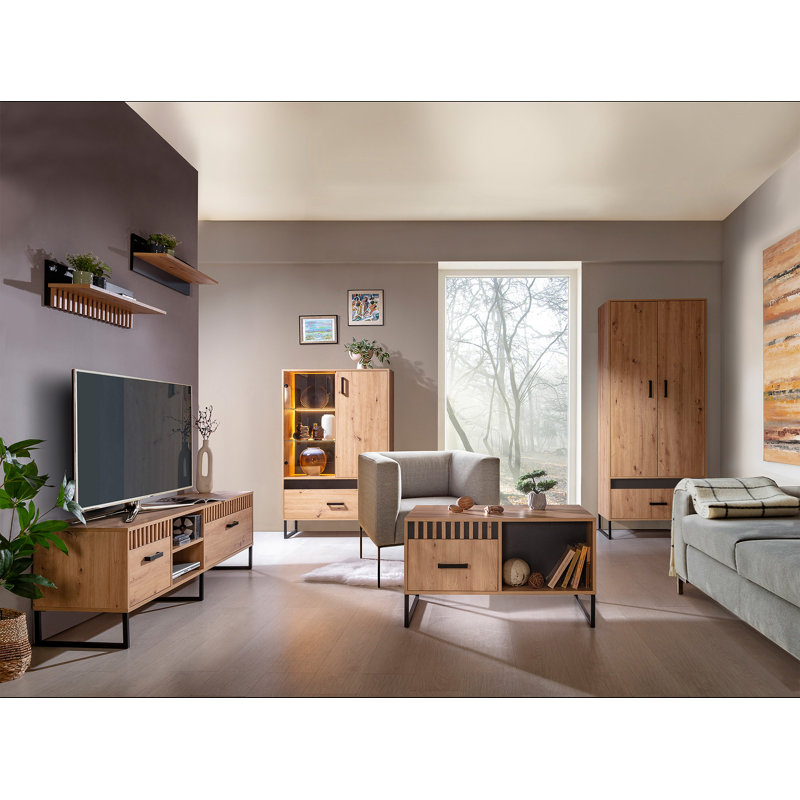 Nantes 3 Door Manufactured Wood Wardrobe, White High Gloss