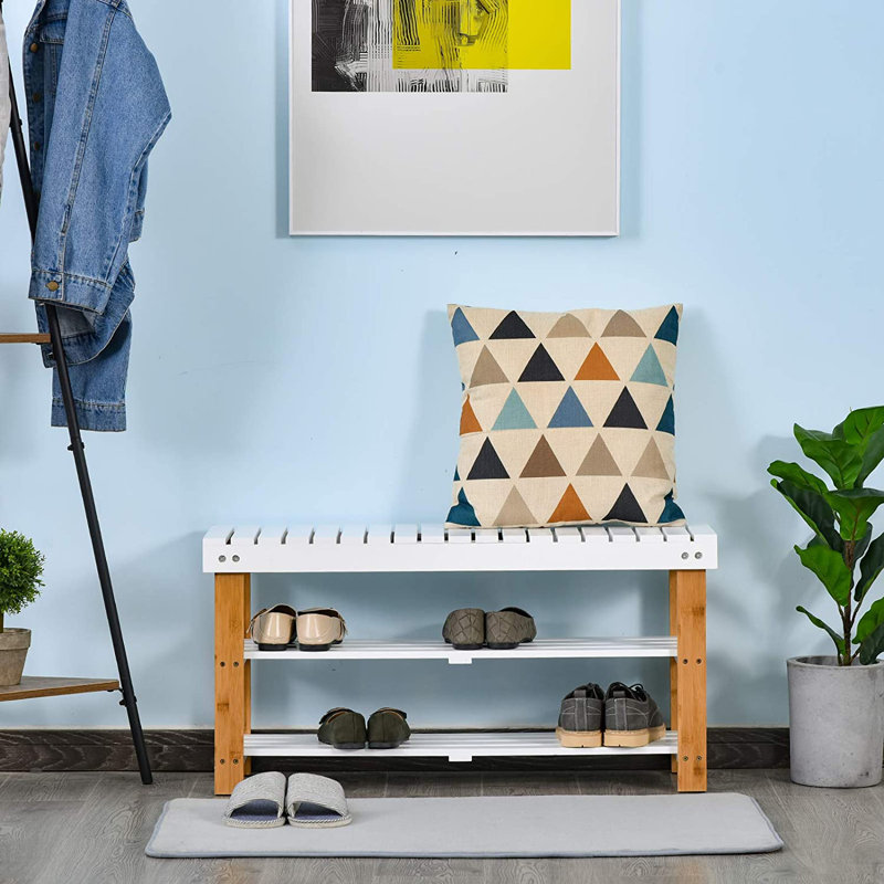 8 Pair Shoe Rack, Bamboo