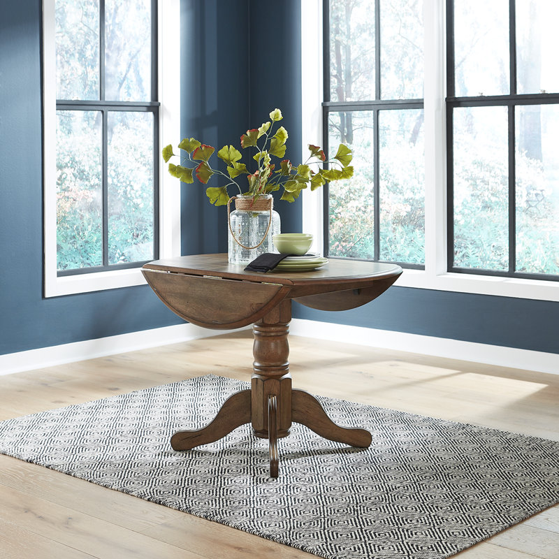 Judique Brown 4 Person Drop Leaf Dining Table Set, Brown, 5 Pieces: Table, 4 Chairs