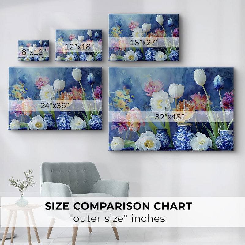 Série Floral-CX -Galerie enveloppée Cavas, 40 x 60