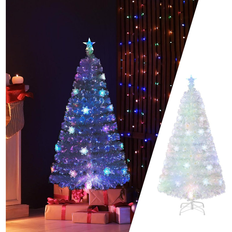 Lighted Artificial Pine Christmas Tree, 120cm H