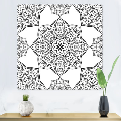 " Gray Mandala On White "
