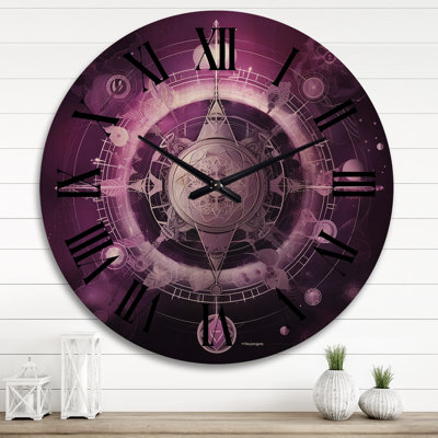 Horloge murale Mystical Fuchia Sacred Chakra - I