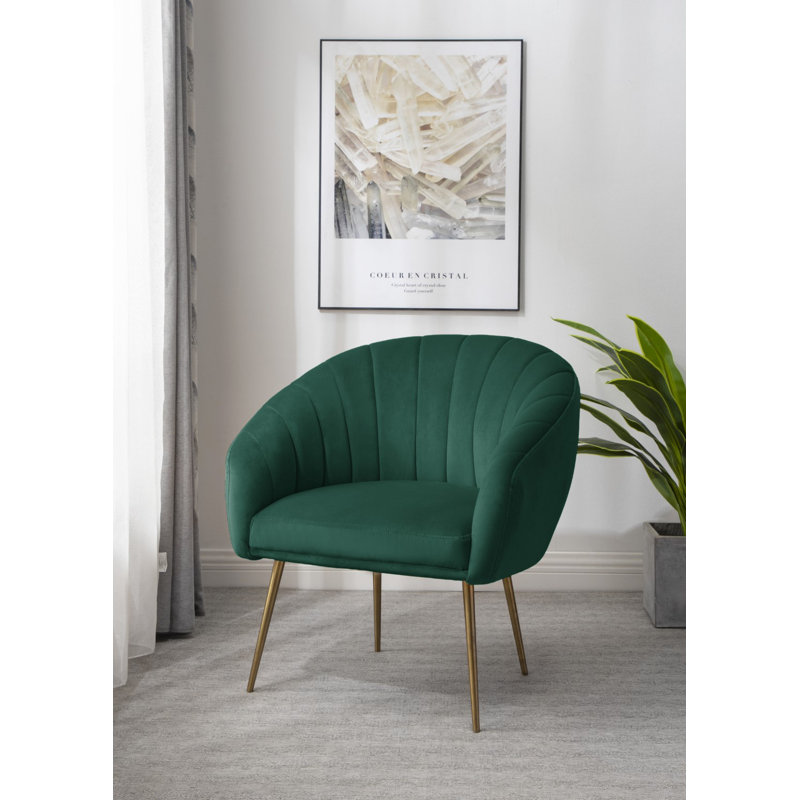 Jaylynn Velvet Accent Chair, Green