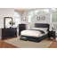 Ensemble de lit 1 pièce noir luxueux pour lit double avec tiroirs de rangement FB Modern-408282902