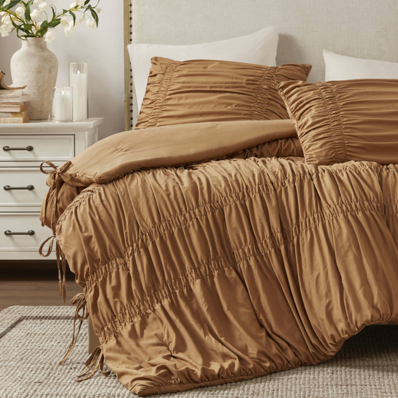 2PCS Twin/Twin XL Comforter Set, Brown