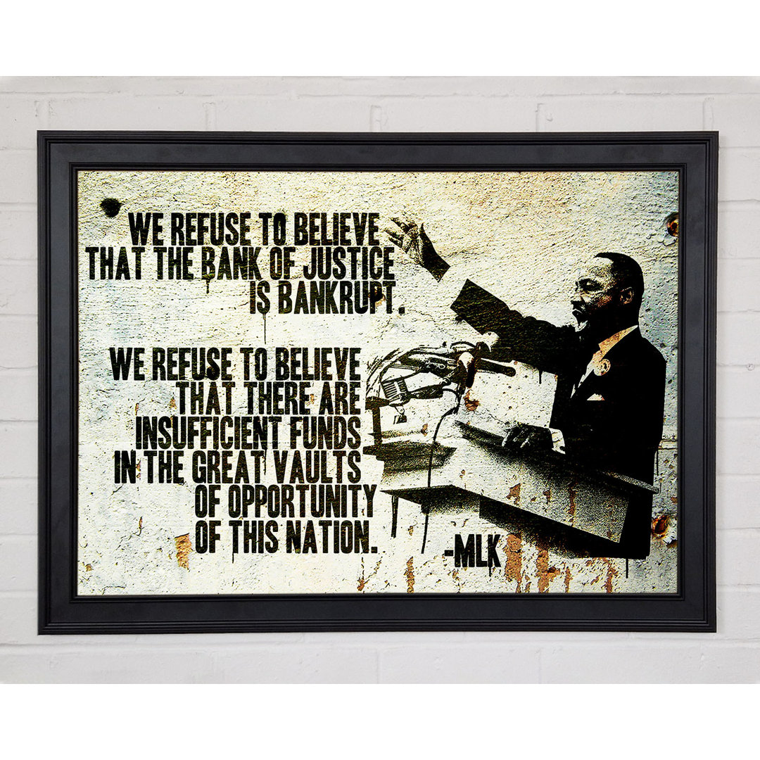 Gerahmtes Wandbild New Quote From Martin Luther King