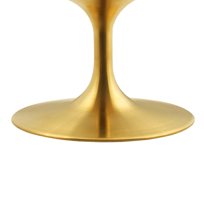 Table basse ovale en forme d'orchidée argentée, Doré, Noir, H 18 po x l 50 po x P 50 po