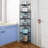 64.96“H triangular 6-story freestanding floor pot holder placed in corner