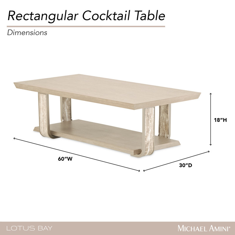 Lotus Bay Rectangular Cocktail Table - Sand