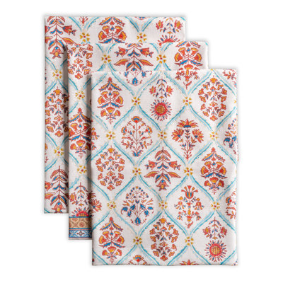 Maison d'Hermine Romane Ensemble de 3 torchons de cuisine 100 % coton - 51 x 70 cm