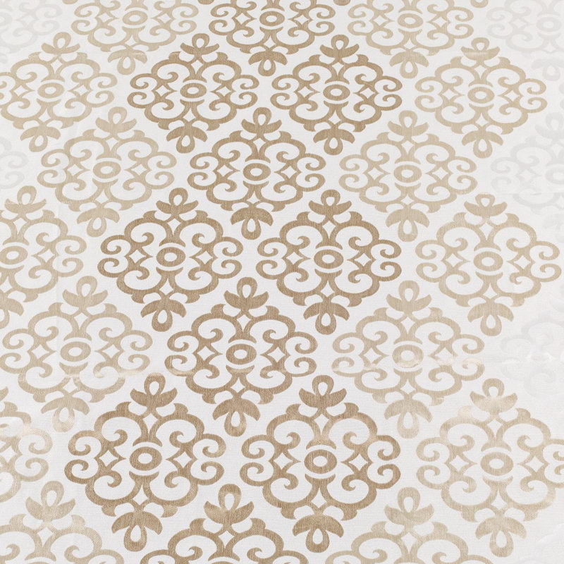 Zaniyah Polyester Damask Bedspread, Gold, 205 x 270 cm