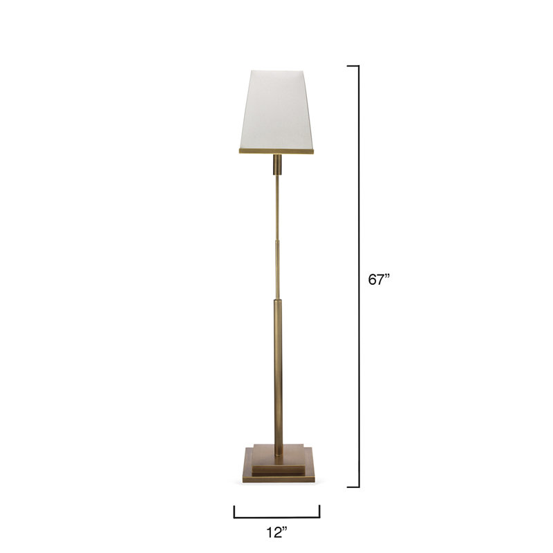 Jud Floor Lamp, Antique Brass
