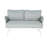 Mariano Steel Loveseat And Table, Off White+Grey-542076896-542076897