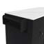 Îlot de cuisine 74,8 po avec table de salle à manger extensible, plateau en placage de marbre et prise de courant intégrée - Chariot de rangement mobile avec 3 tiroirs et armoire, chariot de cuisine roulant pour la salle à manger, noir