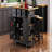 53inch Large Kitchen Island with Drop Leaf,Power Outlet,Door Internal Storage Rack,Rolling Kitchen Cart on 5 Wheels with 5 Open Side Racks for Kitchen(Two Packages)(Stools not included)-2001208116-2001208112