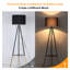 Deliylah Black Floor Lamp with Outlet