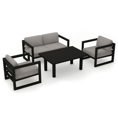Smith 4 - Person Patio Conversation Set with Cushions