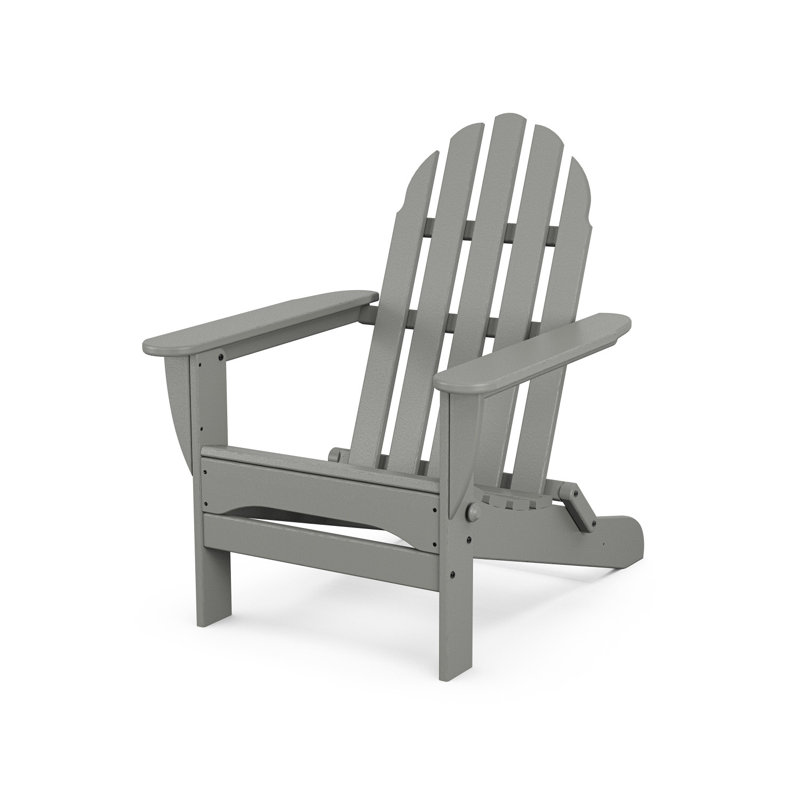 Chaise Adirondack pliante POLYWOOD Classic Adirondack, Gris ardoise