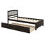 Lit plateforme simple en bois avec lit gigogne Onaigh-804327395