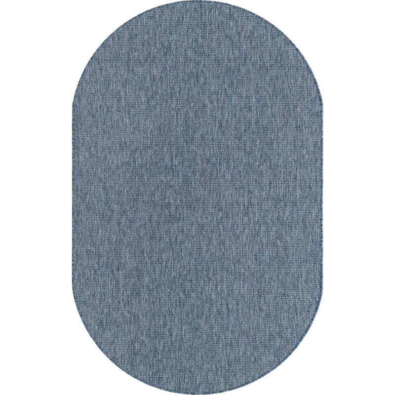 Tapis bleu Avaughn, Ovale 3 pi 3 po x 5 pi 3 po