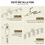5 - Light Bathroom Steel Dimmable Vanity Light Black And Gold Clear Glass Shade