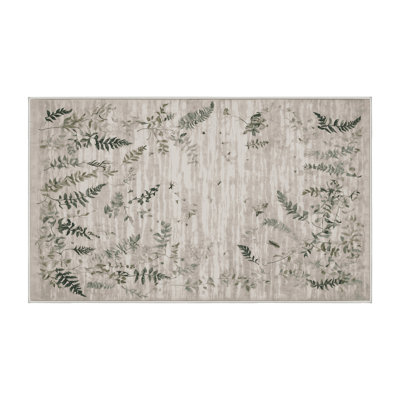 Machine Washable Beige Area Rug