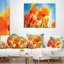 Fleurs printanières jaunes sur fond bleu - imprimé floral-29892312-29892315