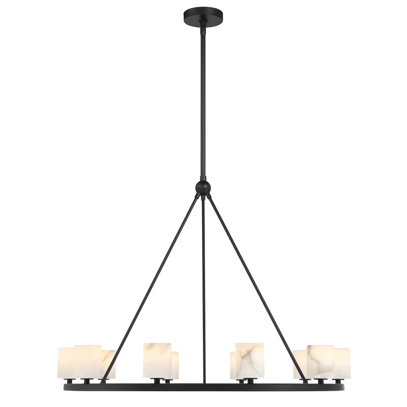 Rashana 10 Light Matte Black Chandelier